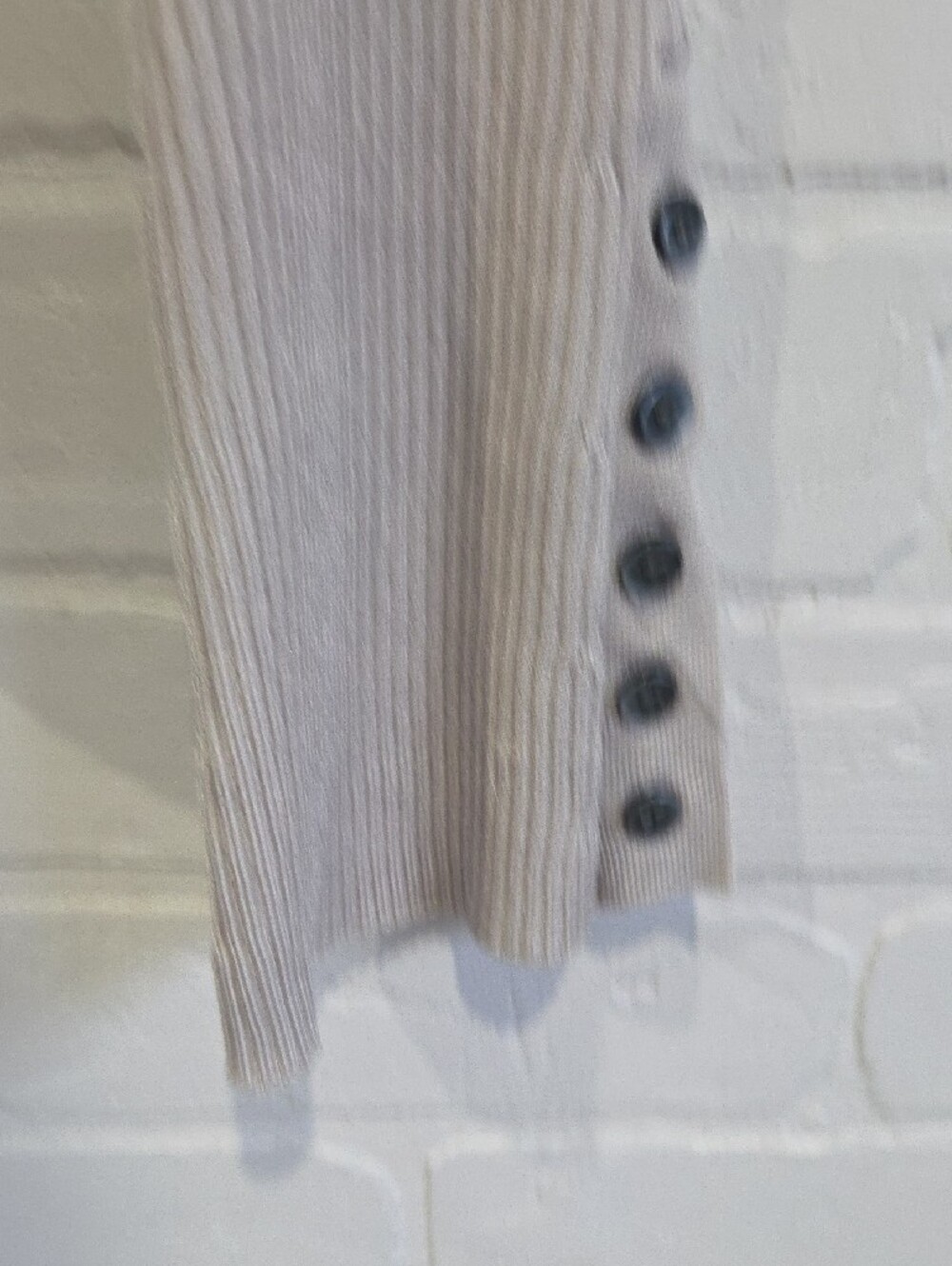 Jason Wu Cream Ribbed Collared Knit Top - Picture 4 of 7